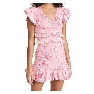 loveshackfancy sonora dress in raspberry